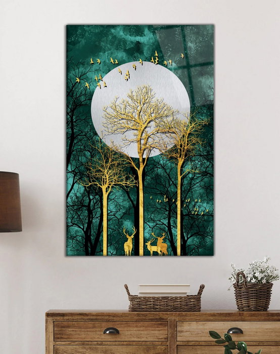 Wallity Pintura Decorativa de Vidrio Templado Multicolor 70 x 110 cm